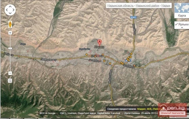 A tourist map of the Naryn region is being created.
