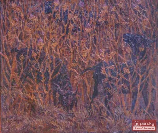 А. Асранкулов жана А. Бейшеновдун сюжеттүү-тематикалык живописи