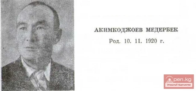 Поэт Медербек Акимкоджоев