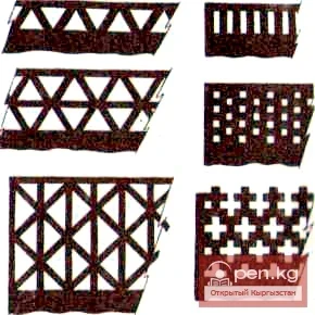 Samples of decorative brickwork of the domes