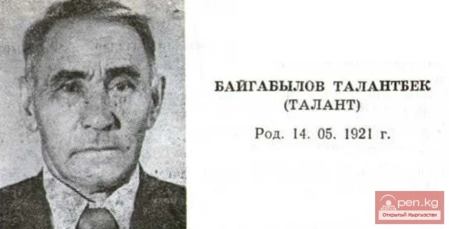 Prose Writer, Poet Talantbek Baigabulov