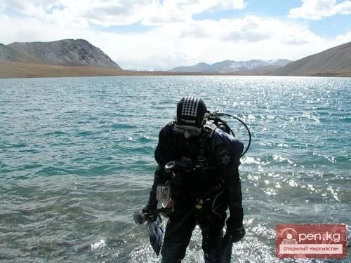 Diving at Lake Ekurgankol