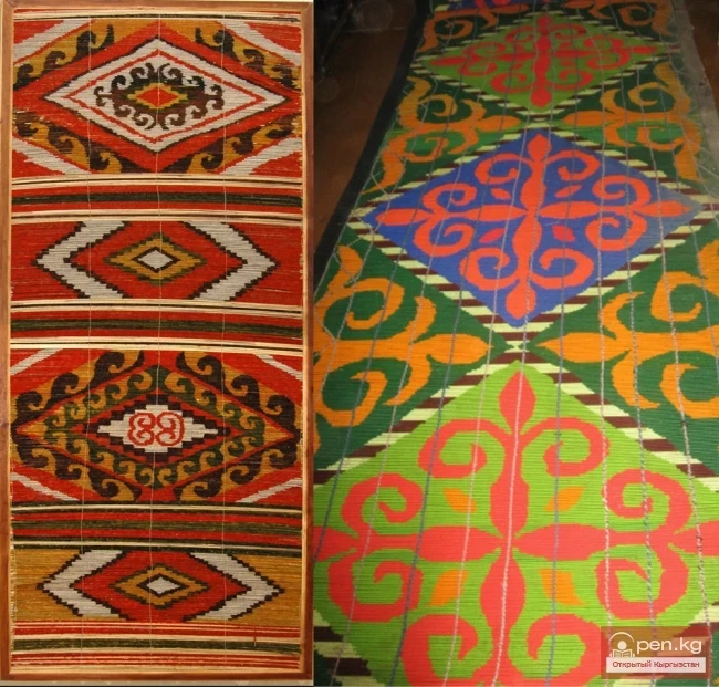 Узорное плетение стеблей «чия»