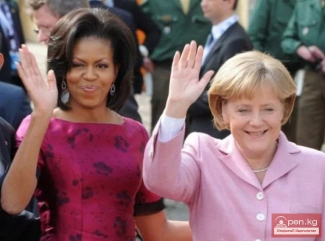 Мишель Обама и Ангела Меркель носят украшения кыргызского ювелира