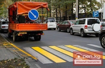 Кыргызстандын борборунда сары "зебра" пайда болду