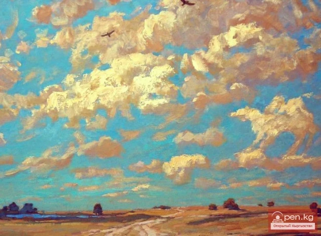 The artist from Kyrgyzstan illustrated the book of the famous Kazakh poetess Raushan Burkitbaeva-Nukenova