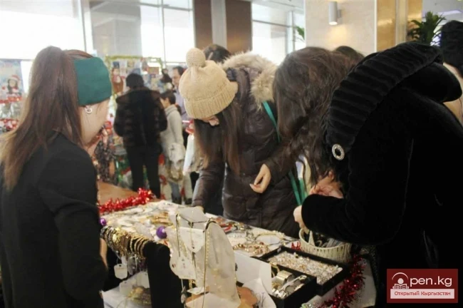 At the fair for gifts!