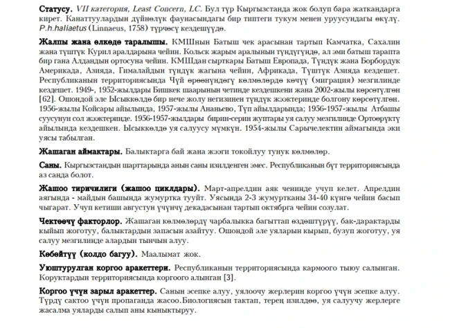 Osprey / Balikchy Kushu / Скопа