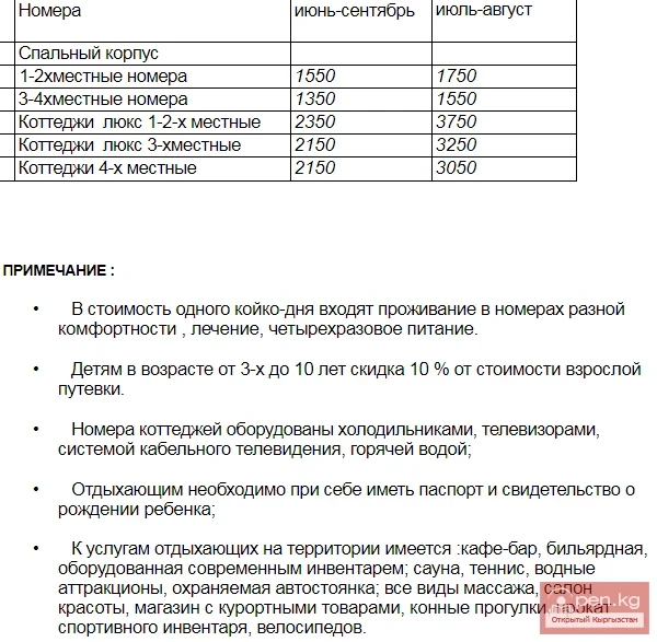 Sanatorium 'Kazakhstan', Issyk-Kul