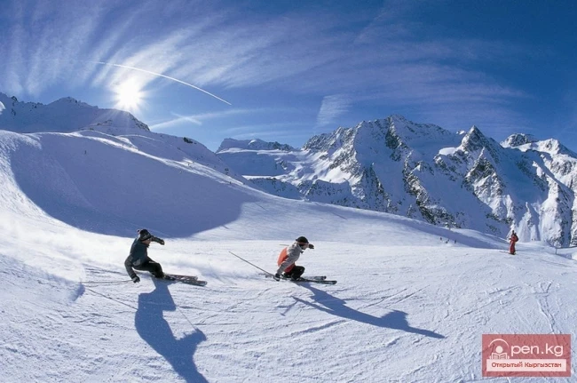 Ski Resorts of Kyrgyzstan. Infographic