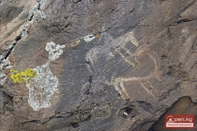 Древнетюркские наскальные надписи в ущелье Куру-Бакайыр
