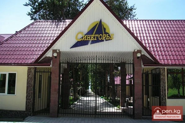 The title translates to "Sanatorium 'Sinegorye'."