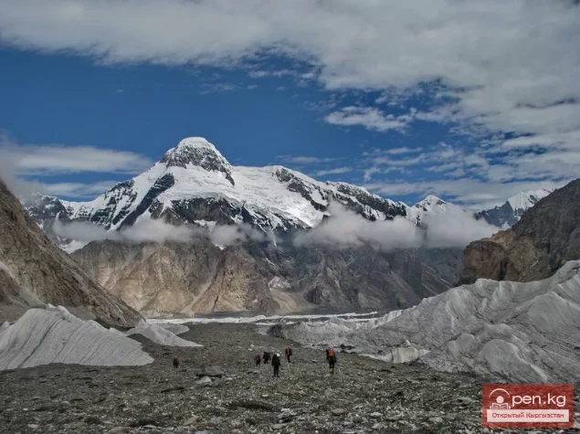 Glaciers South and North Inylchek