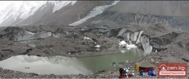 Glaciers South and North Inylchek