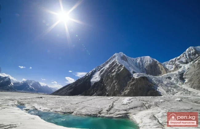 Glaciers South and North Inylchek