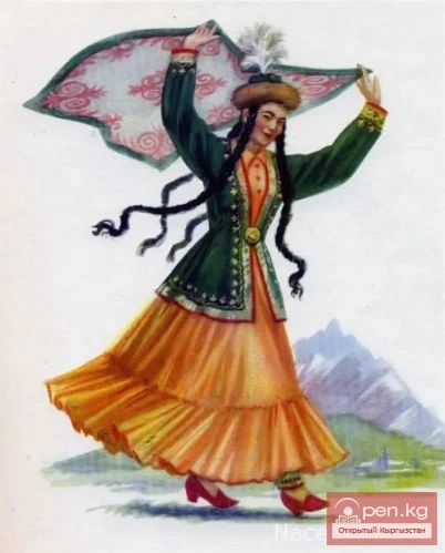 Элдик бий ансамблинин түзүлүшү. Кыргыз элдик бийинин тарыхы. 5-бөлүк