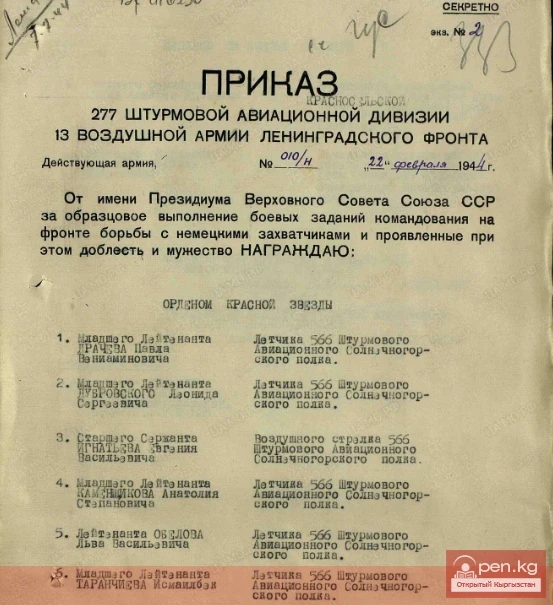 Hero of the Great Patriotic War, Kyrgyzstani Taranchiev Ismailbek