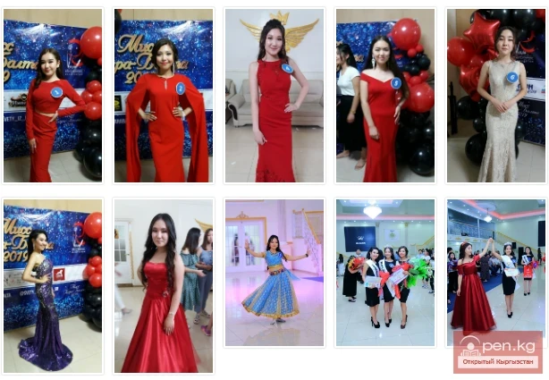 In the city of Kara-Balta, a beauty queen was chosen