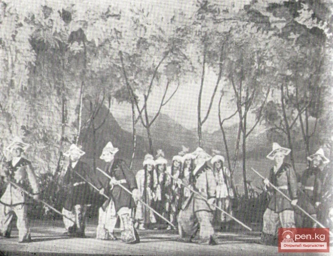 Performers of the first version of the ballet "Anar"