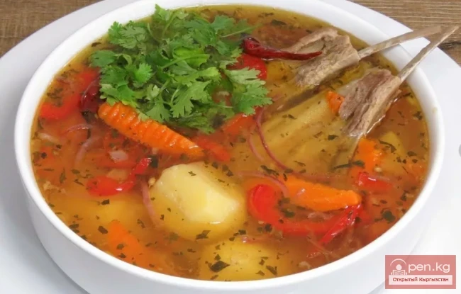 Shorpo Soup in Kyrgyz Style