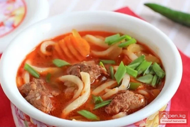 Суп кесме (суп по-киргизски)