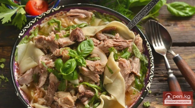 Beshbarmak in Kyrgyz Style