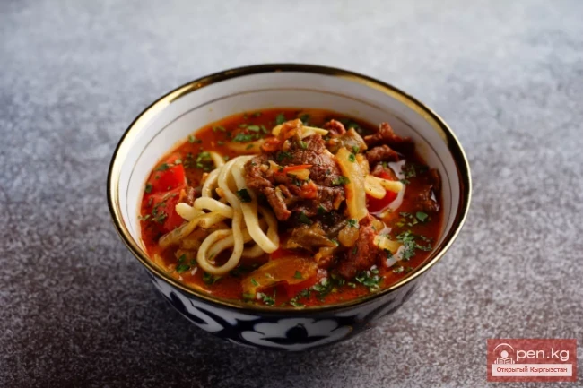 Лагман по-киргизски (густой суп)