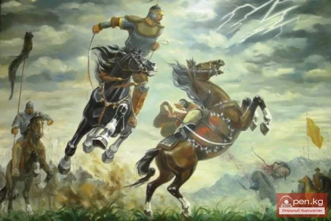 Сказание о Манасе. Второе сражение Манаса с кара-китаями