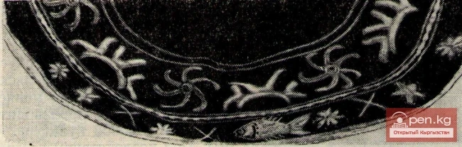 Жүн менен тигилген «ширдак» кийиз потник (швы «ильме», «ильмедос»), Ляйляк району.