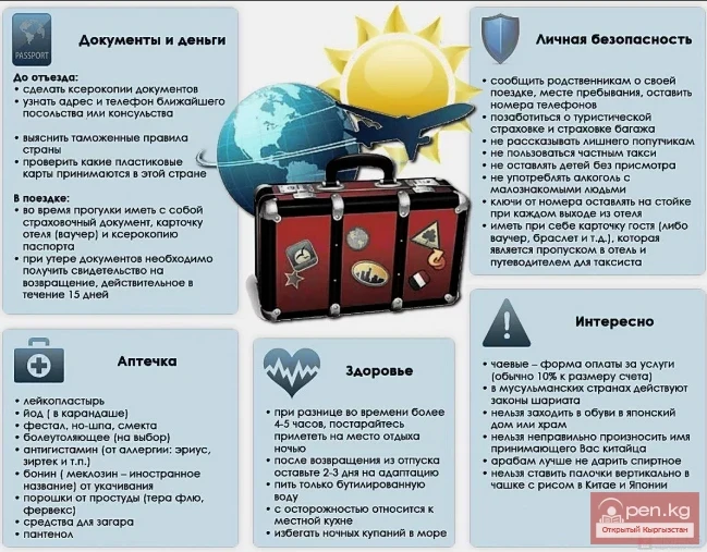 Туристтерге кеңештер