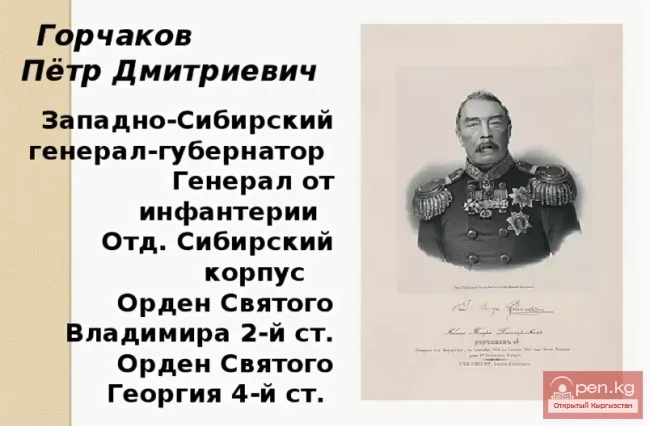 Письмо манапа Сарбагыш Карабекова генерал-губернатору П.Д. Горчакову