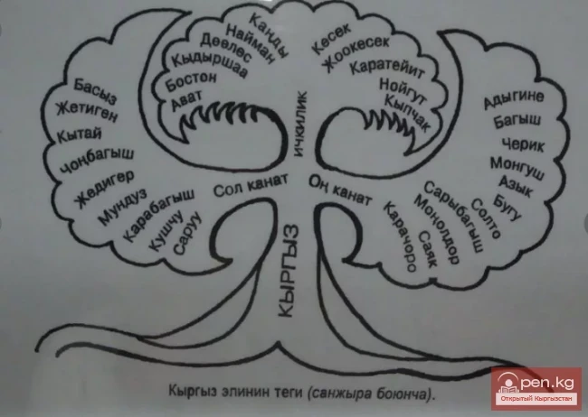 Деление кыргызов на племена и рода