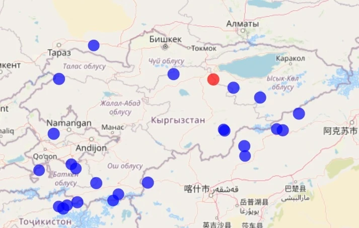 Түн ичинде Кыргызстанда дагы бир жер титирөө болду, бир күндө төртүнчү жолу