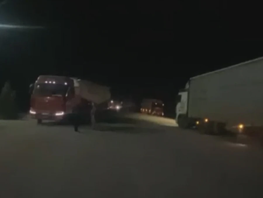 At the "Ak-Tilek" Checkpoint, a Drunk Truck Driver Who Drove into Oncoming Traffic Was Detained