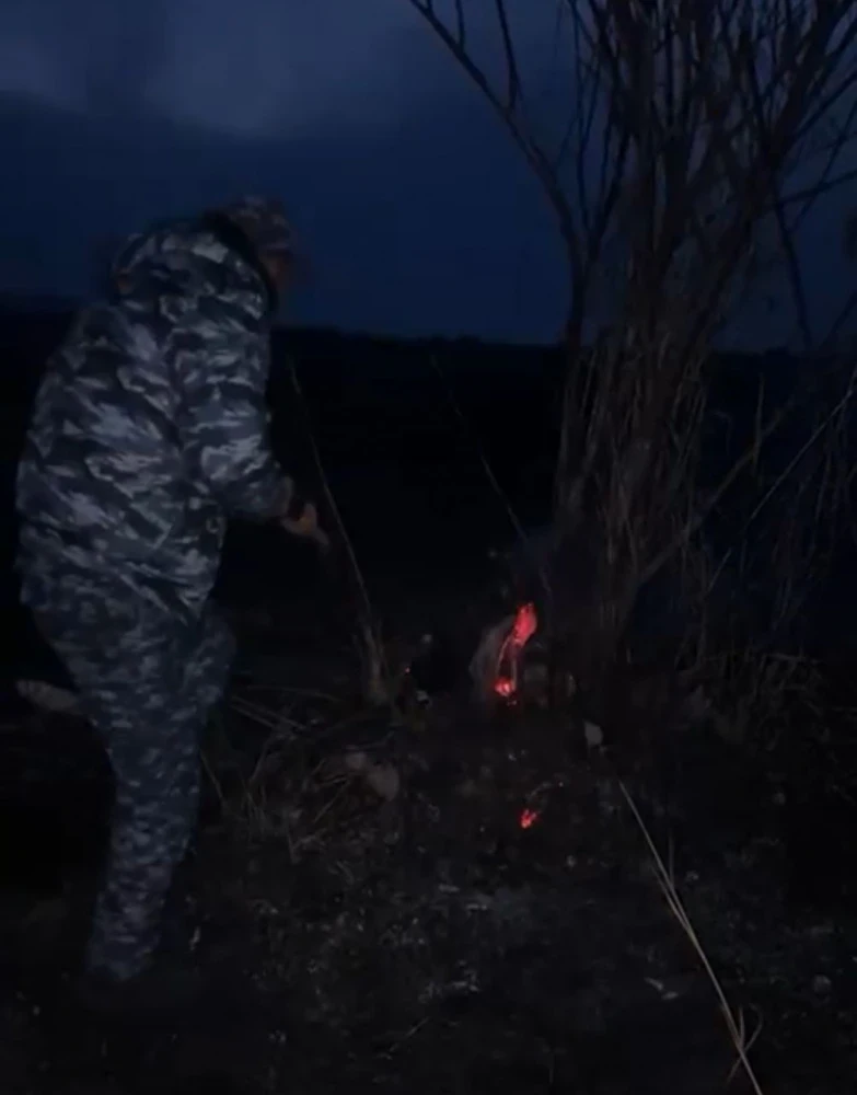 At Issyk-Kul, the tourist-ecological police stopped a forest fire