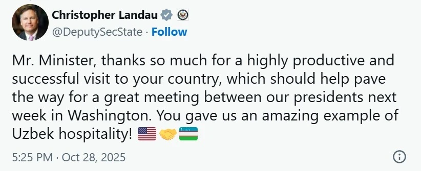 Мирзиёев Трамп менен Вашингтондо жолугушат