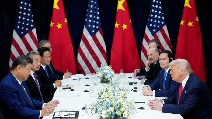 Negotiations between Trump and Xi Jinping concluded, lasting 1 hour and 40 minutes