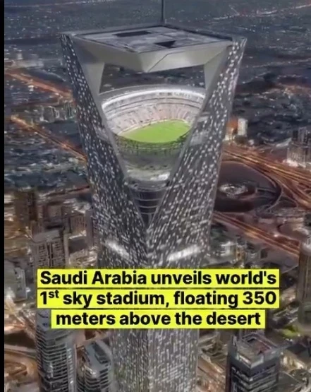 A Stadium Will Be Built on a Skyscraper in Saudi Arabia
