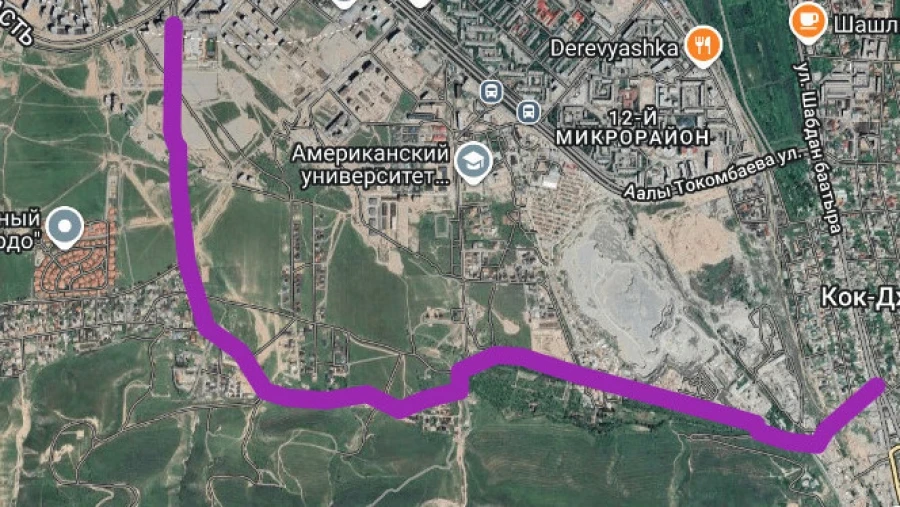 The new highway will pass through elite neighborhoods and high-rise buildings in the southern part of Bishkek.