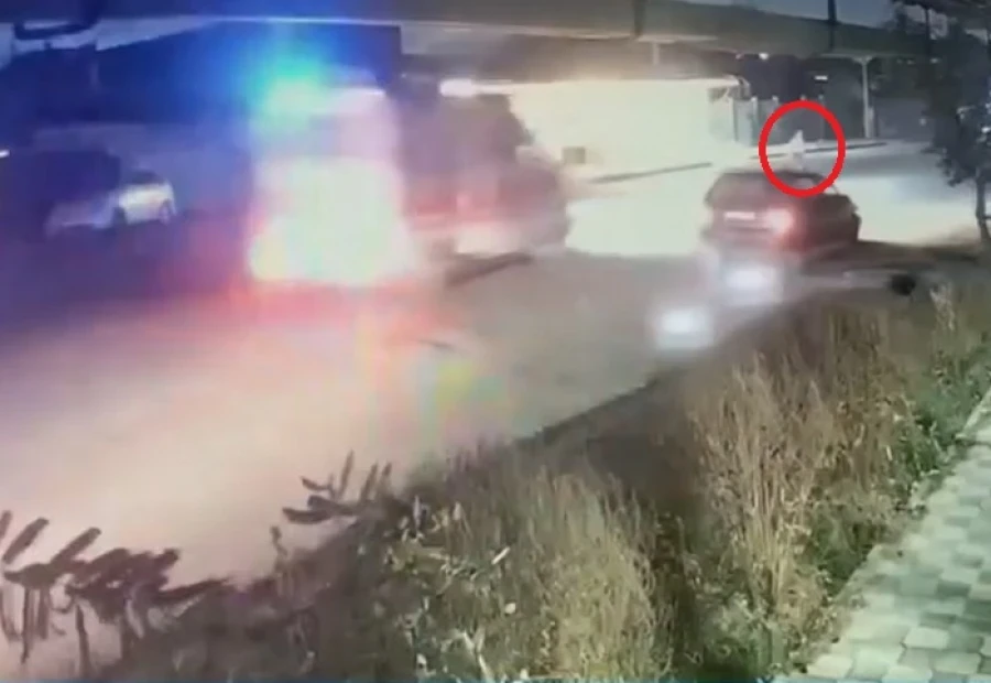 In the village of Kok-Zhar, an ambulance hit a pedestrian