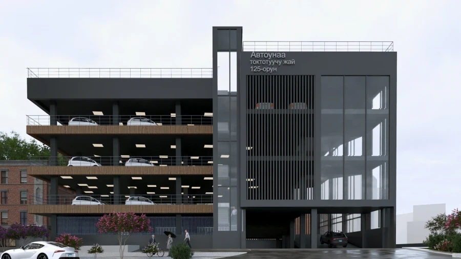 A modern multi-story parking facility will be built in Osh (sketches)