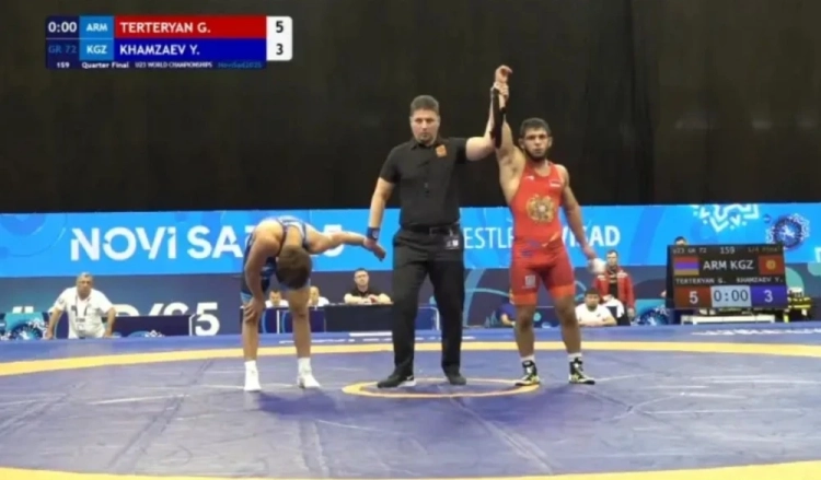 Khamzaev eliminated in the quarterfinals of the U23 World Wrestling Championship