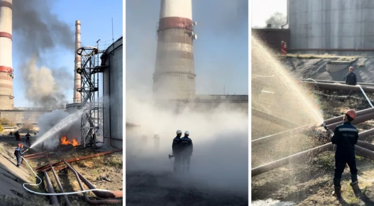 Simulation of an Accident at Bishkek CHPP: Staff Practiced Actions in Case of Ammonia Leak and Fuel Oil Fire