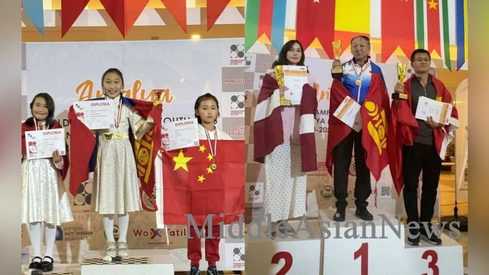 The Mongolia national team became the four-time world champion in checkers in Antalya. Photo