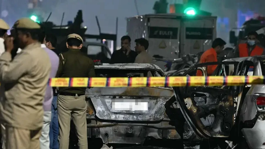 In New Delhi, eight people were killed in a car explosion