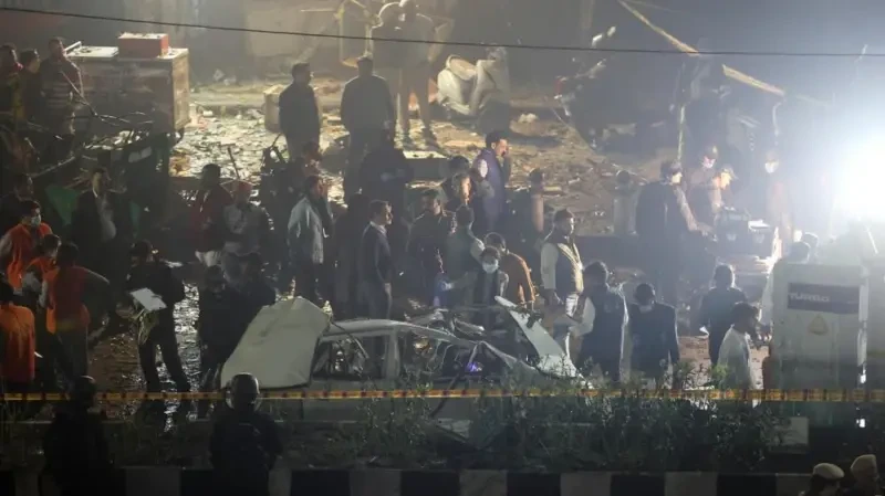 A car exploded in a busy part of New Delhi on Monday evening. There are fatalities and injuries.