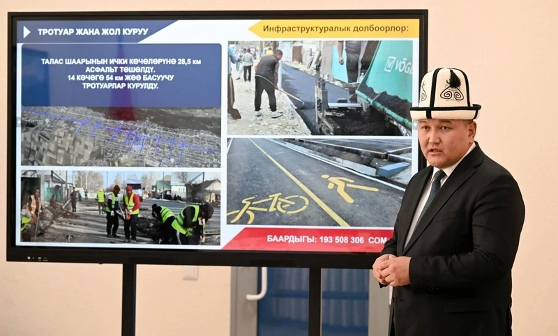 Садыр Жапаров ознакомился с планами по развитию Таласской области