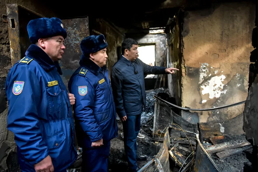 The Mayor of Bishkek visited the fire victims