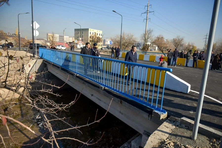 A new transport bridge on Shukurava/Mederova has been completed and opened in Bishkek