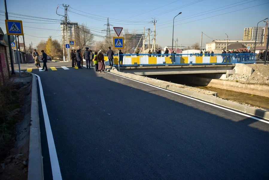 A new bridge on Shukurova Street has been opened for vehicle traffic in Bishkek